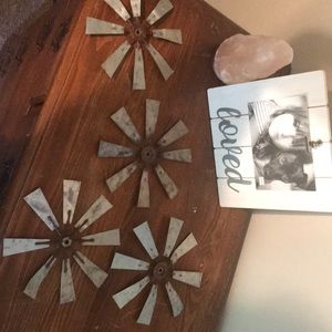 Set of 4 Farmhouse Windmill Decor
